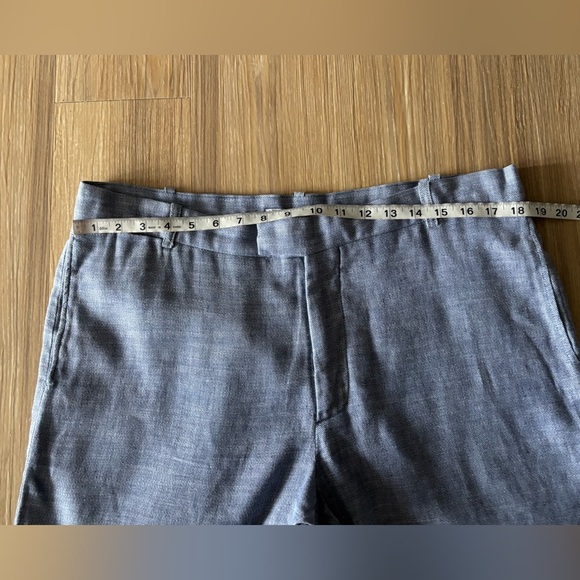 Frescobol Carioca Shorts Blue Linen Cotton Mens 36 Preppy Golf Casual - Picture 4 of 9